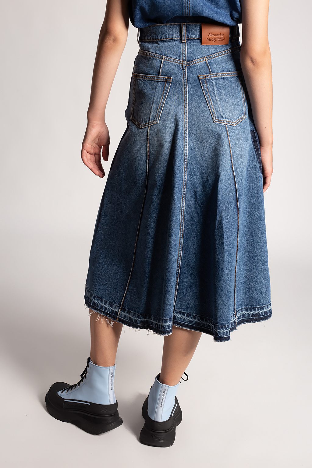 スカート MCQUEEN Denim mini skirt Denim skirt Alexander McQueen - SchaferandweinerShops KR